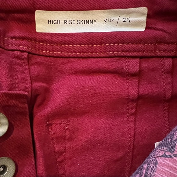 NWOT Pilcro Button-Fly Skinny Jeans - Picture 2 of 5